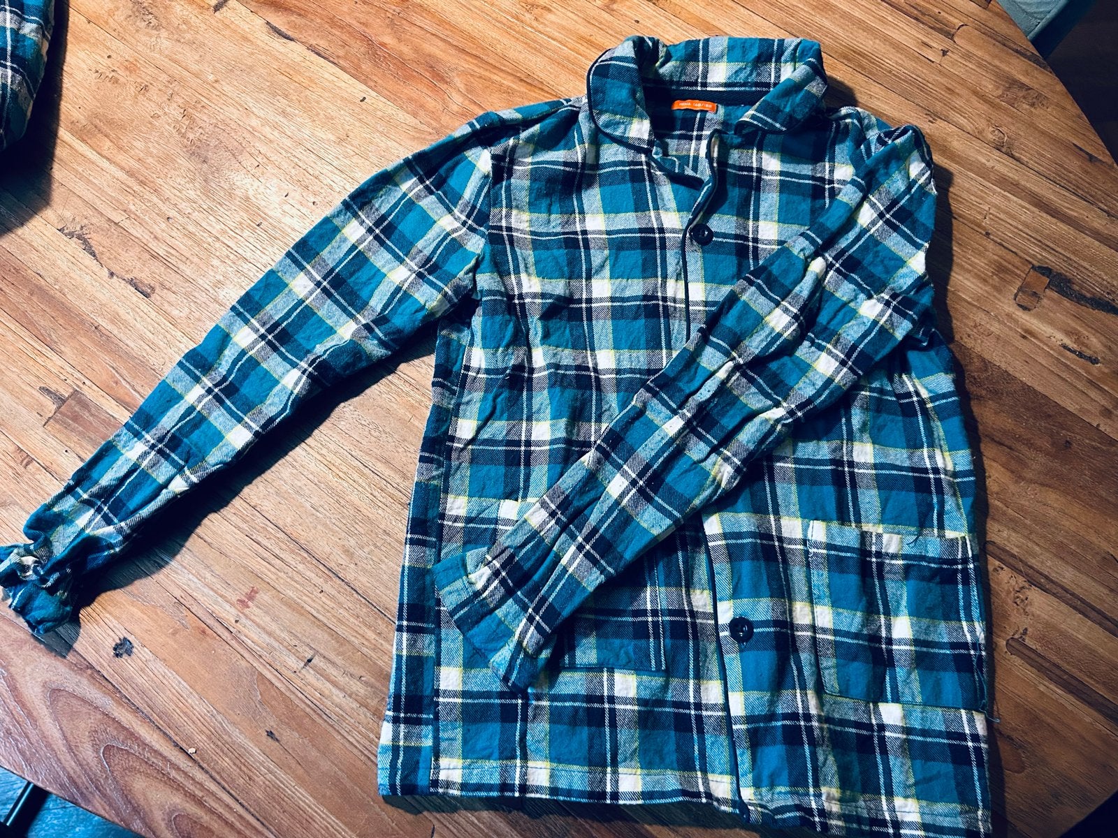 HEMA warme flanellen pyjama - maat 146/152, Ophalen of Verzenden, Zo goed als nieuw, Jongen of Meisje, Nacht- of Onderkleding