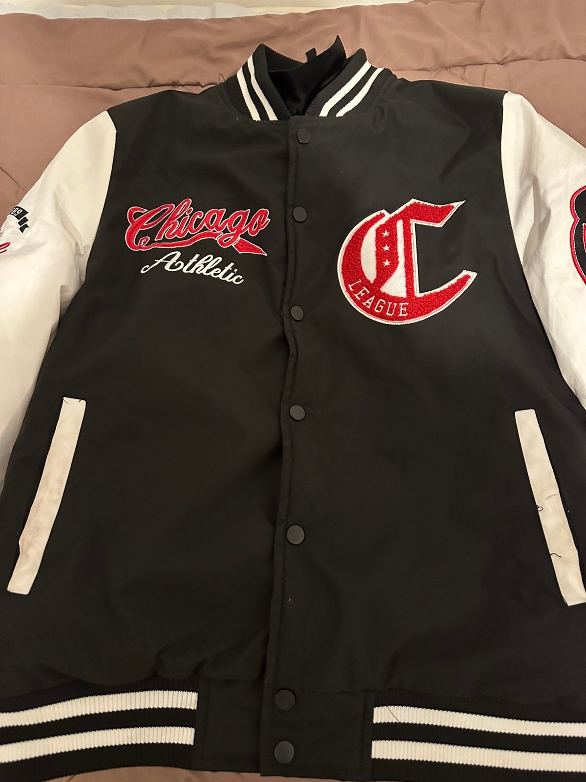 Jas chicago, Ophalen of Verzenden, Zo goed als nieuw, Maat 52/54 (L), Rood