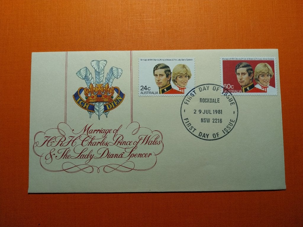 Fdc Charles & Diana 1981, Postzegels en Munten, Verzenden, Gestempeld, Koningshuis