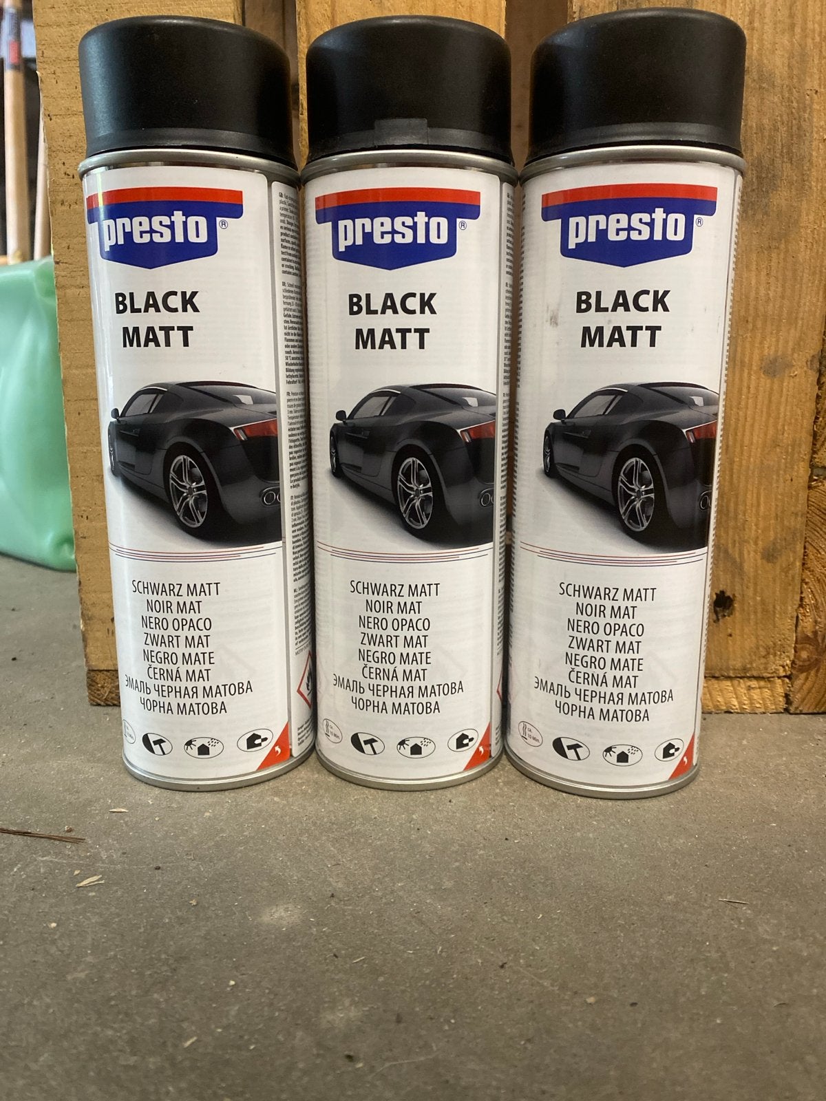 3x Presto Black Matt spuitbus 500ml - Nieuw, Zwart, Nieuw, Ophalen of Verzenden, Lak