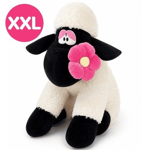 Grote Shaun het Schaap knuffel XXL met roze bloem, Ophalen, Overige merken, Overige karakters, Overige typen