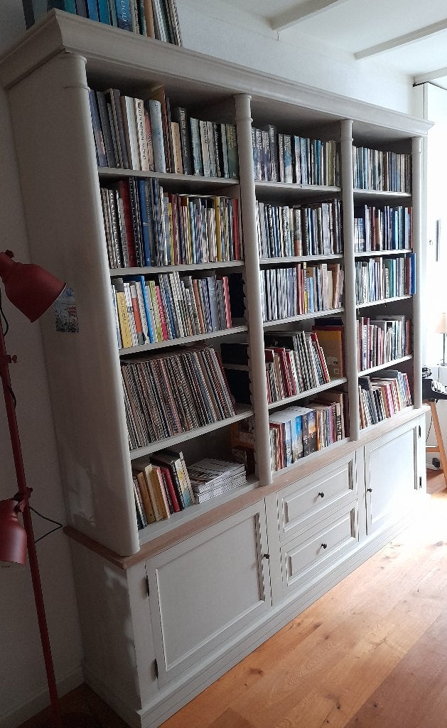 Boekenkast, Huis en Inrichting, Kasten | Boekenkasten, Ophalen, Met deur(en), Eikenhout, 50 tot 100 cm