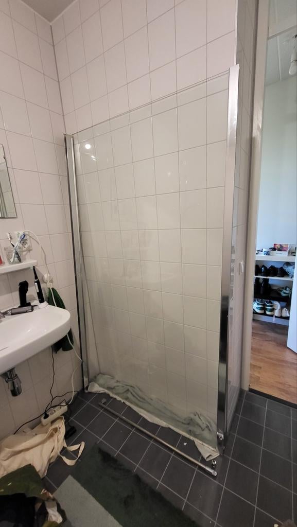 Glazen douchewand 200 x 110 cm, Ophalen, Gebruikt, Glas, Douche
