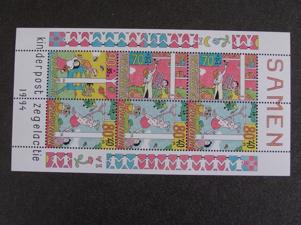 1994: Blok Kinderzegels NVPH 1627; postfris / ongevouwen, Ophalen of Verzenden, Na 1940, Postfris