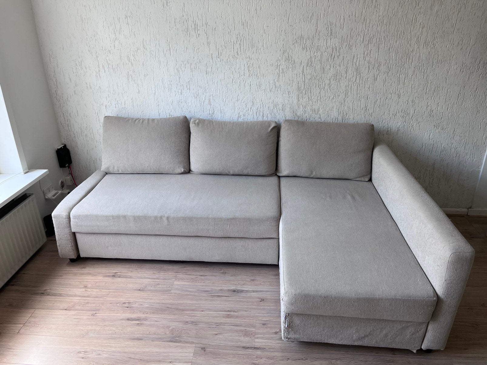 Ikea hoekbank/ slaapbank Friheten, Ophalen, Gebruikt