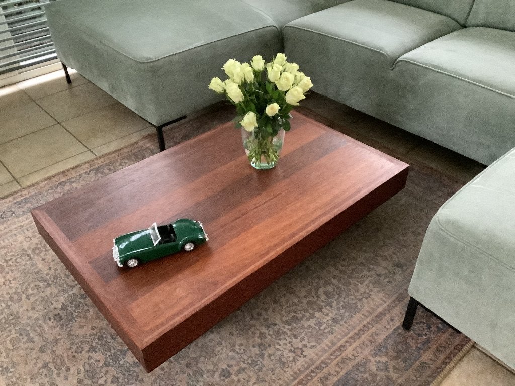 Mooie verrijdbare salontafel, Ophalen, Gebruikt, 100 tot 150 cm, 50 tot 100 cm