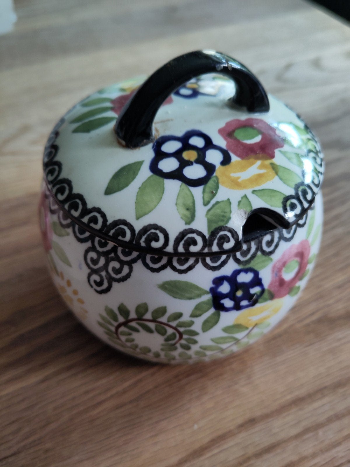 Vintage SMF Schramberg Honingpotje met Bloemmotief, Antiek en Kunst, Antiek | Keramiek en Aardewerk, Ophalen of Verzenden