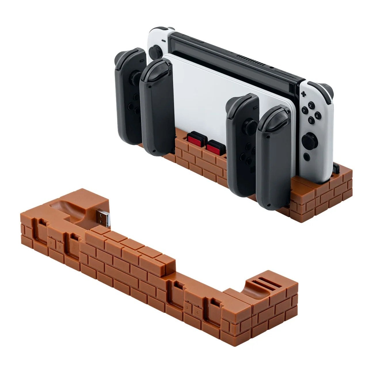 Red Brick Nintendo Switch oplaadstation en 8 gamesleuven, Ophalen of Verzenden, Nieuw, Zonder controller, Switch OLED