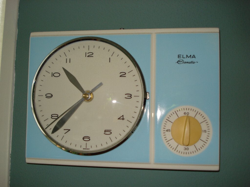 Keuken klok, Vintage, Analoog, Werkt op batterijen, Ophalen of Verzenden