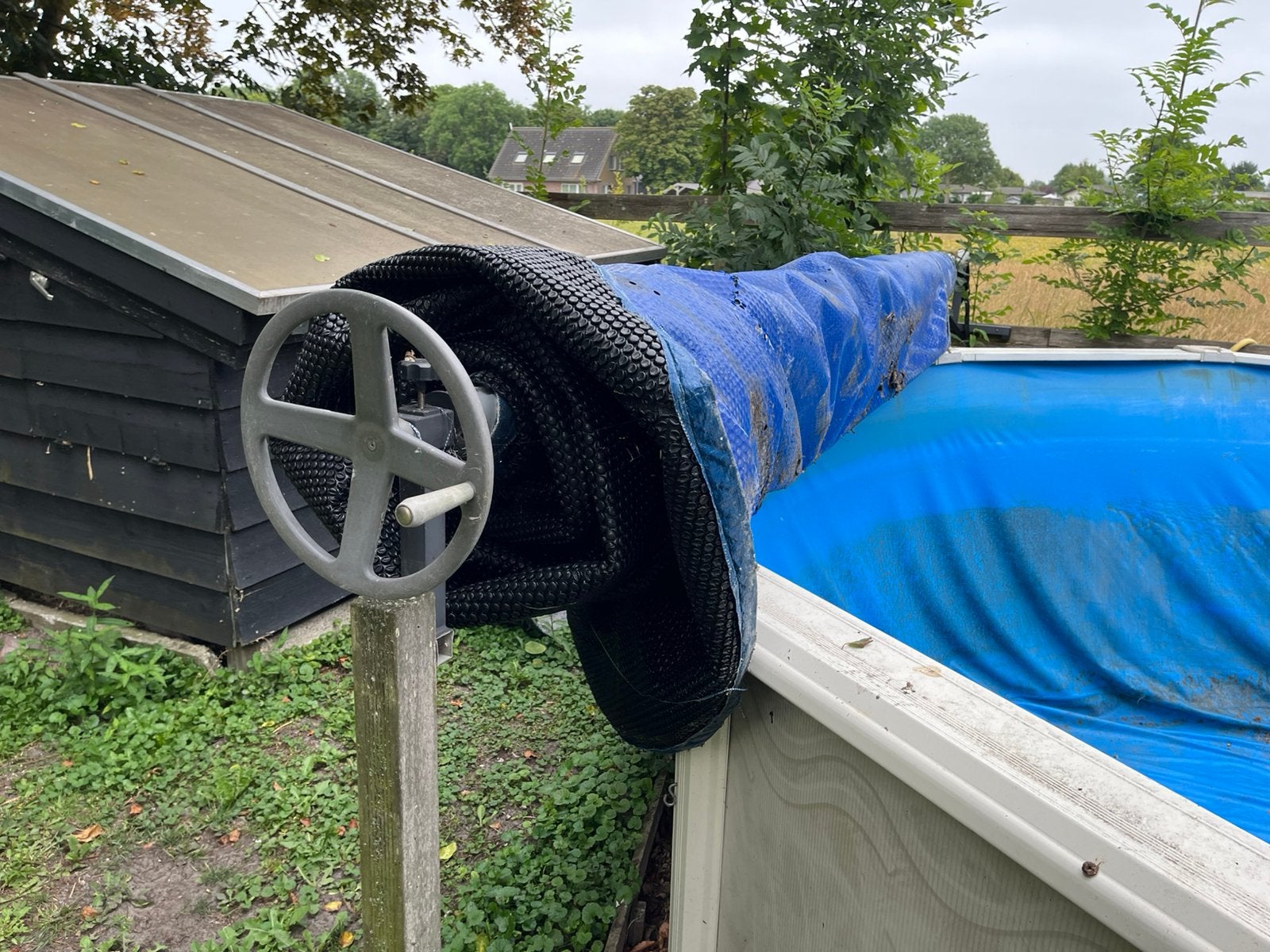 Gratis, groot zwembad 7 x 4 m, Tuin en Terras, Zwembaden, Gebruikt, 300 cm of meer, Opzetzwembad, Rechthoekig