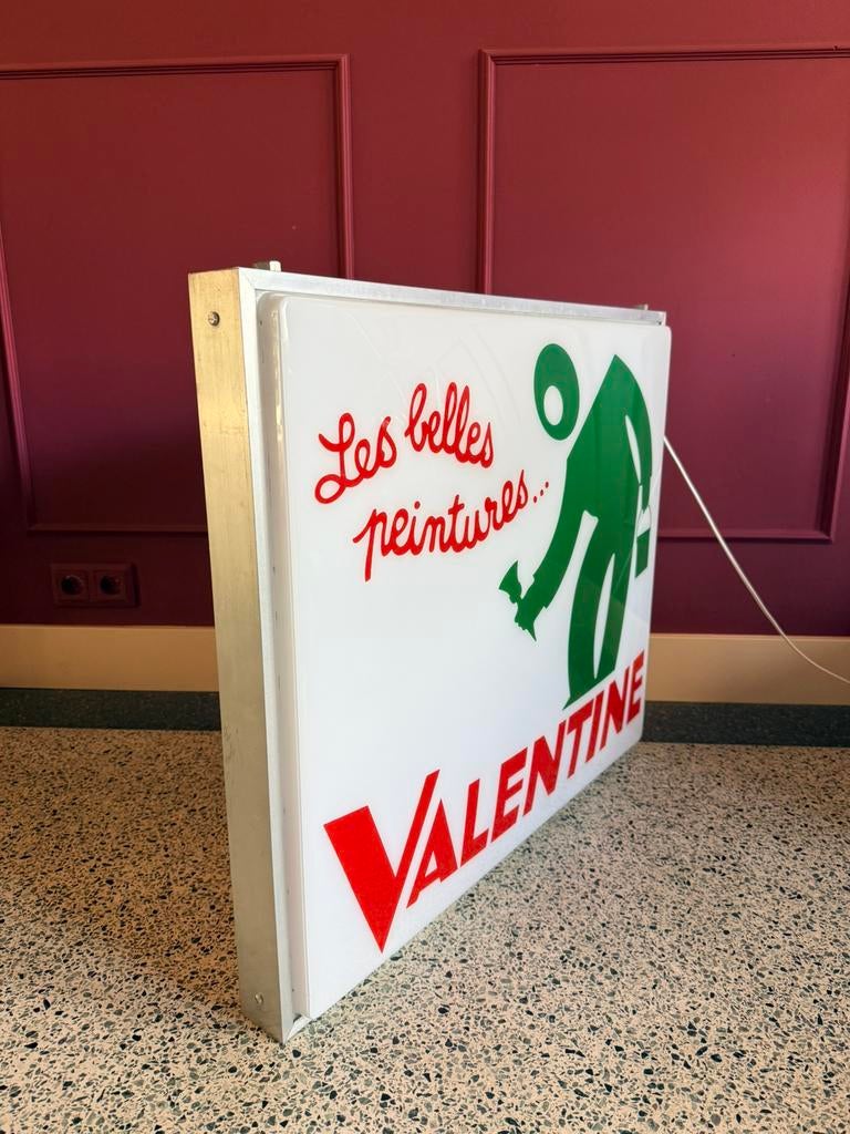 Vintage Franse lichtbak “Valentine” –Charles Loupot–Paris –, Verzamelen, Merken en Reclamevoorwerpen, Ophalen, Zo goed als nieuw