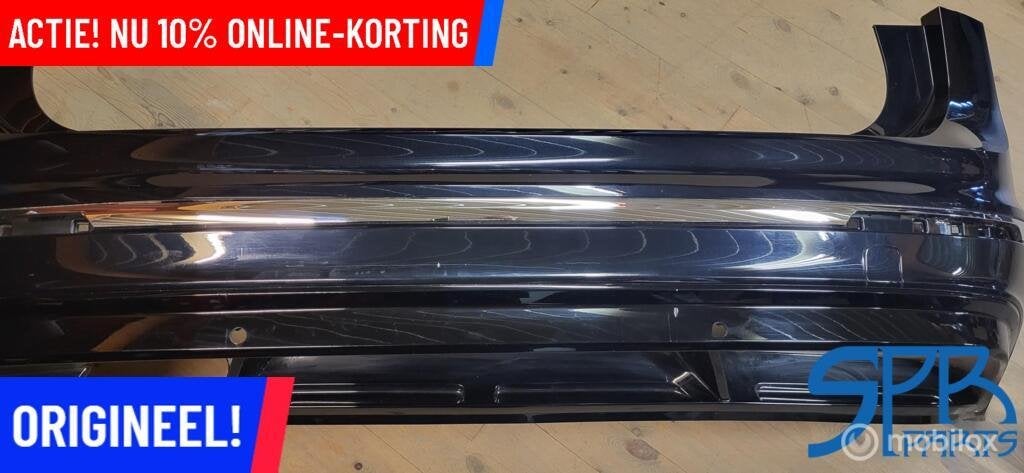 Achterbumper Tiguan 5NA R-LINE LC9X '16-2020 BUMPER DIFFUSER, Gebruikt, Volkswagen, Ophalen of Verzenden, Achter