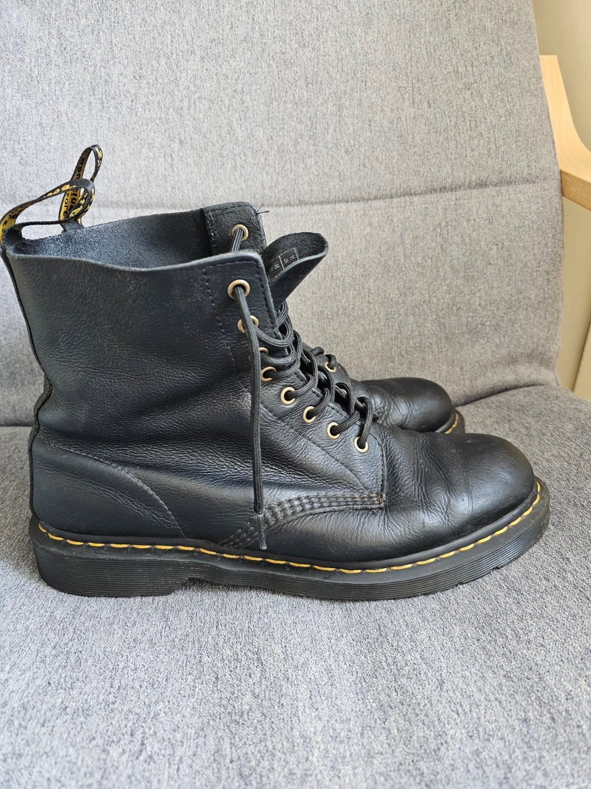 Dr. Martens 1460 Pascal Virginia Leer Boots Maat 46, Kleding | Heren, Zwart, Boots, Ophalen of Verzenden, Gedragen