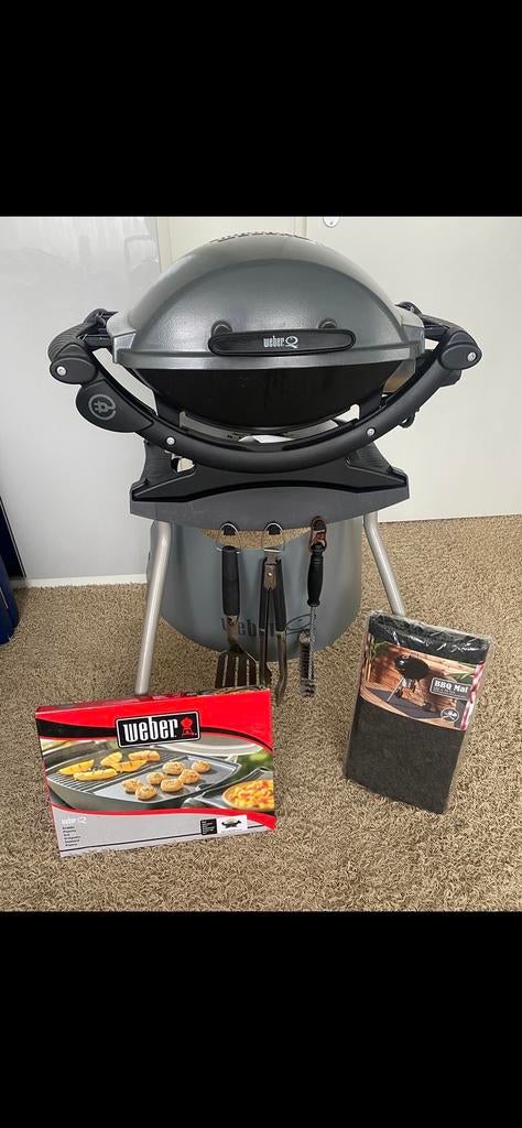 Weber Q1400 Elektrische Barbecue geheel compleet zie beschr., Tuin en Terras, Ophalen of Verzenden, Zo goed als nieuw