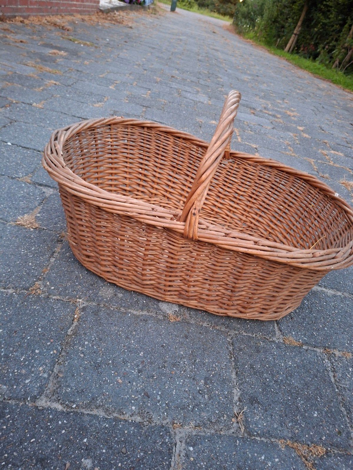 Grote rieten mand - Perfect voor picknick of decoratie, Huis en Inrichting, Woonaccessoires | Kisten, Ophalen, Overige materialen