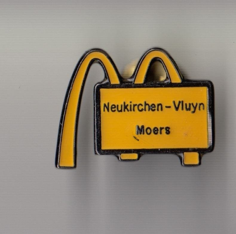 McDonalds Moers logo pin, Gebruikt, Niet vindbaar, Niet vindbaar, Speldje of Pin