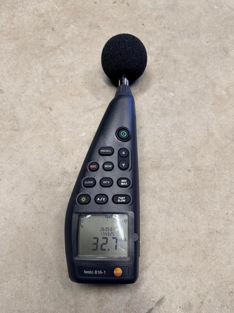 Testo 816-1 Decibelmeter - Geluidsniveaumeter, Ophalen of Verzenden, Nieuw, Geluid