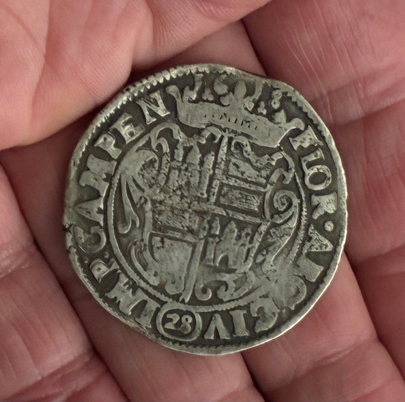 Grote zilveren Florijn van 28 stuiver Kampen (20,04 gram), Ophalen of Verzenden, Vóór koninkrijk, Overige waardes