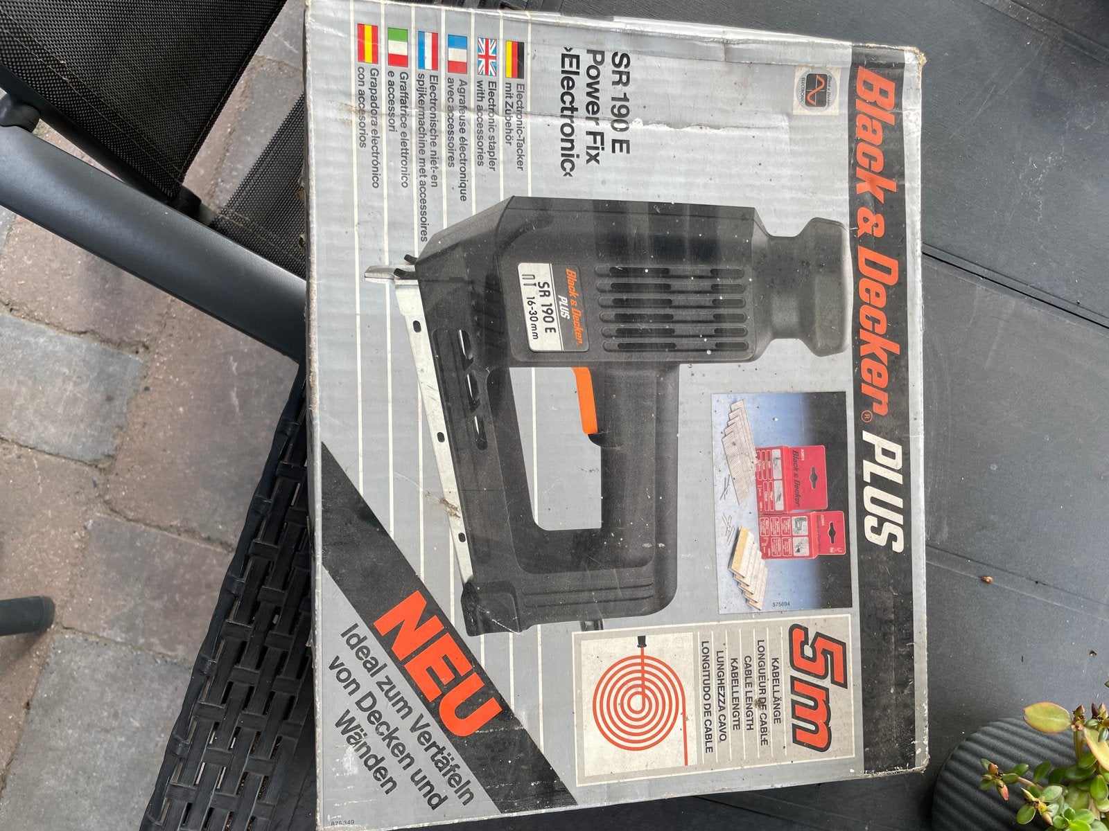 Black & Decker PLUS SR 190 E Elektrische Tacker, Ophalen of Verzenden, Gebruikt, Tacker/nietmachine