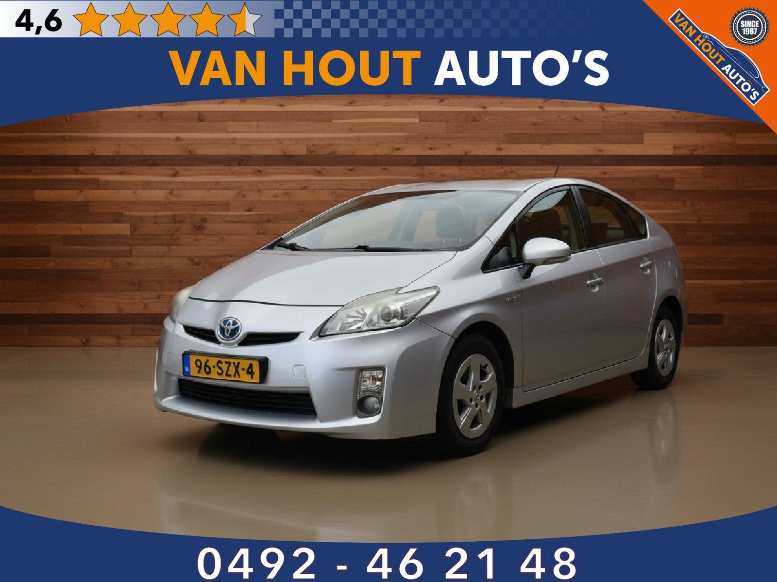 Toyota Prius 1.8 Comfort (bj 2012, automaat), Auto's, 136 pk, Gebruikt, Zwart, 4 cilinders