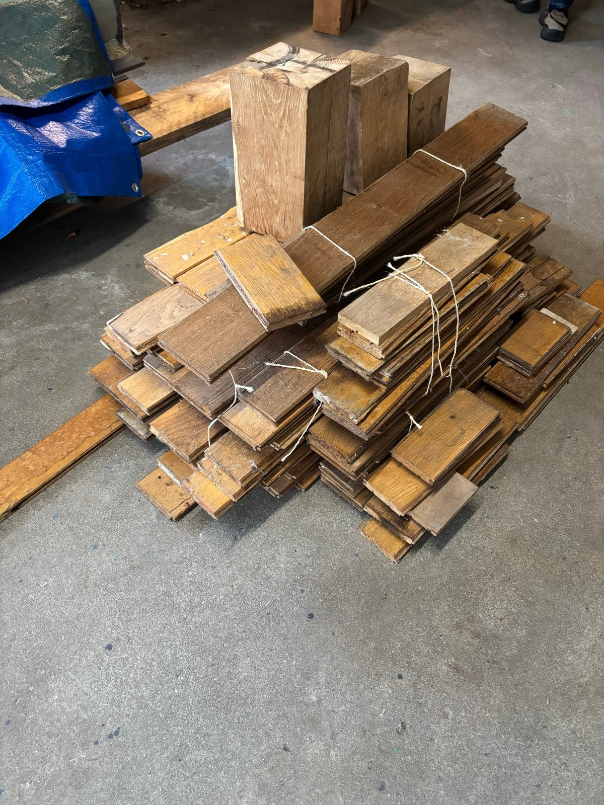 Gebruikte houten vloerdelen - Eiken parket, Gebruikt, 50 tot 150 cm, 5 tot 10 m², Hout