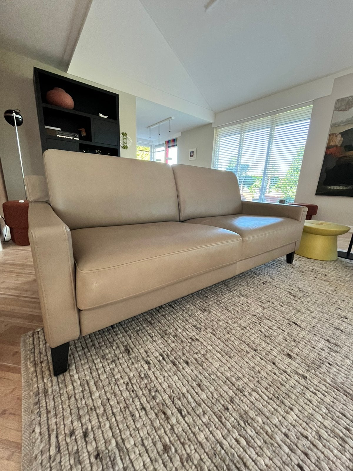 Tweezits leer design Rolf Benz Ego, Huis en Inrichting, Banken | Bankstellen, Ophalen, 150 tot 200 cm, Tweepersoons, Rechte bank
