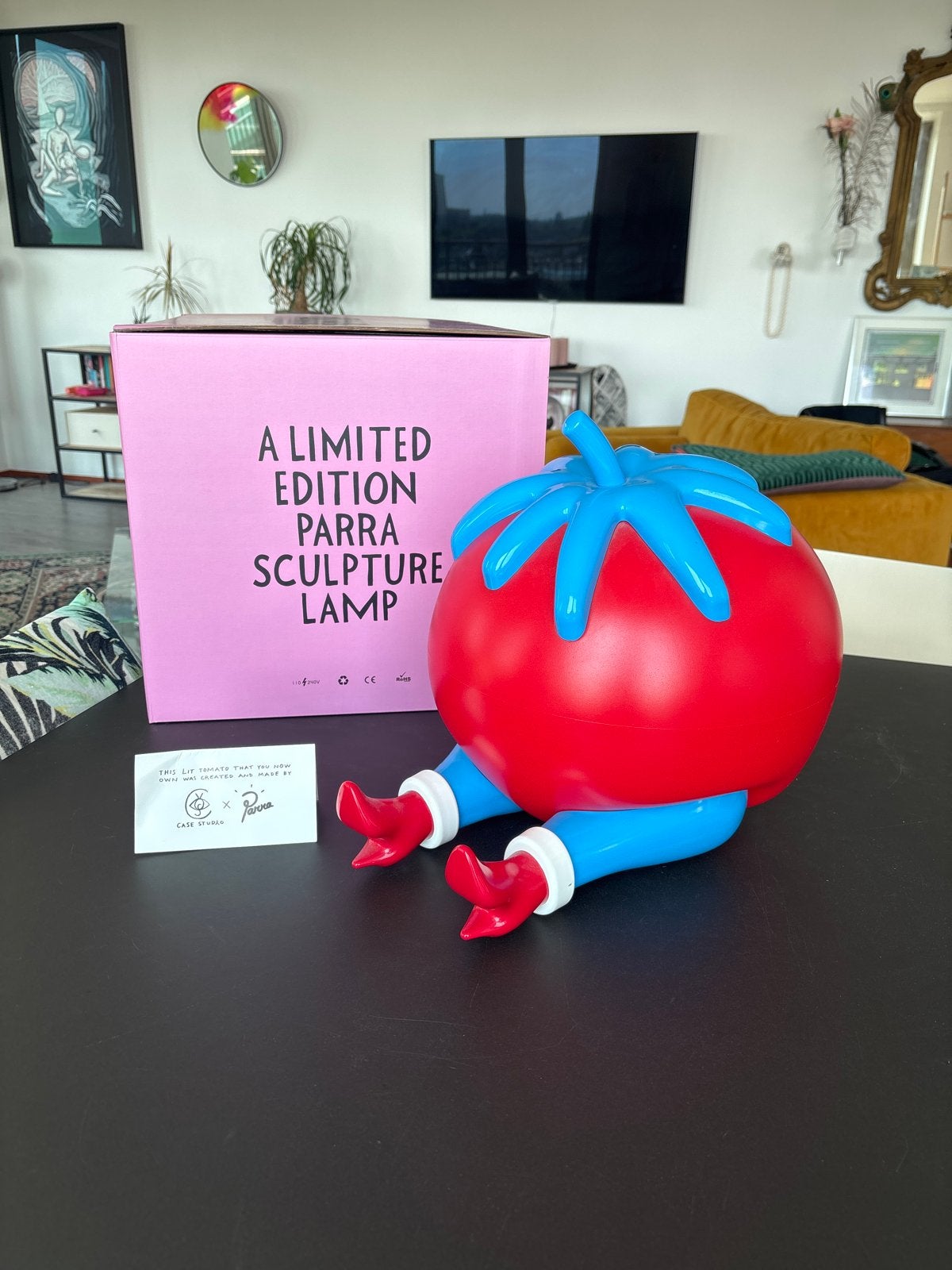 Limited Edition Parra Sculpture Lamp - 'The Tomato', Overige merken, Kunststof, Meerkleurig, Overige fittingen
