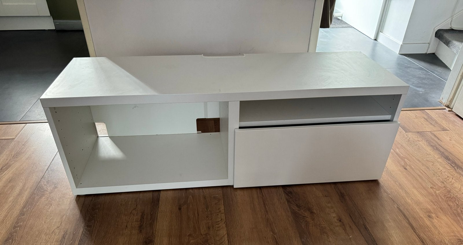 IKEA BESTÅ TV-meubel wit (120x40x38 cm), Ophalen, Gebruikt, 100 tot 150 cm, Minder dan 100 cm