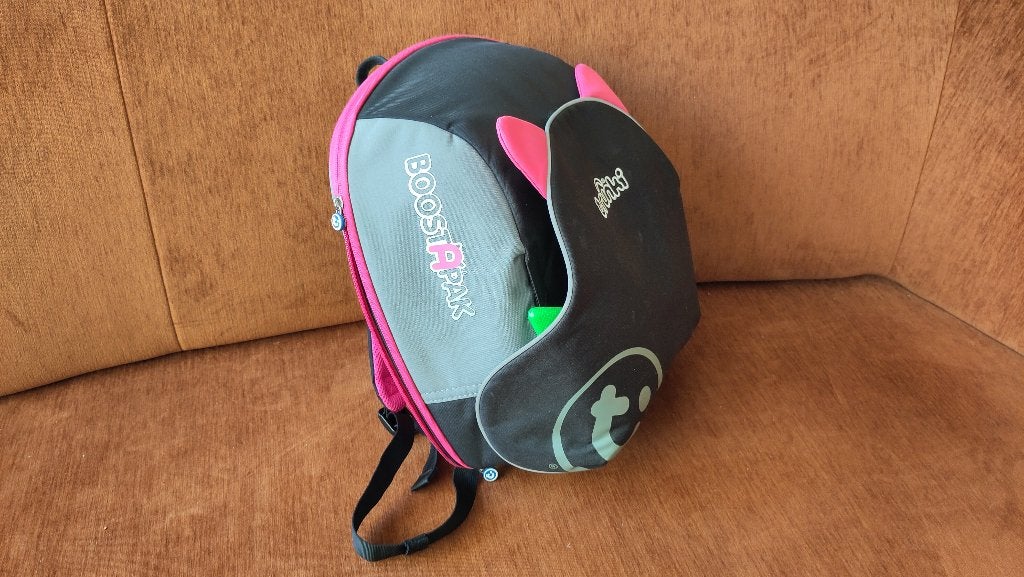Trunky Boostapak draagbaar autostoeltje rugzak roze, Kinderen en Baby's, Autogordel, 15 t/m 36 kg, Zo goed als nieuw, Ophalen