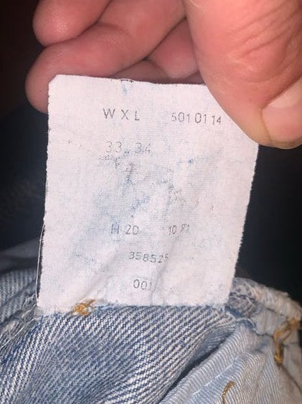 Vintage Levi's 501 Jeans maat 33/34, Ophalen of Verzenden, Zo goed als nieuw, Blauw, W33 - W34 (confectie 48/50)