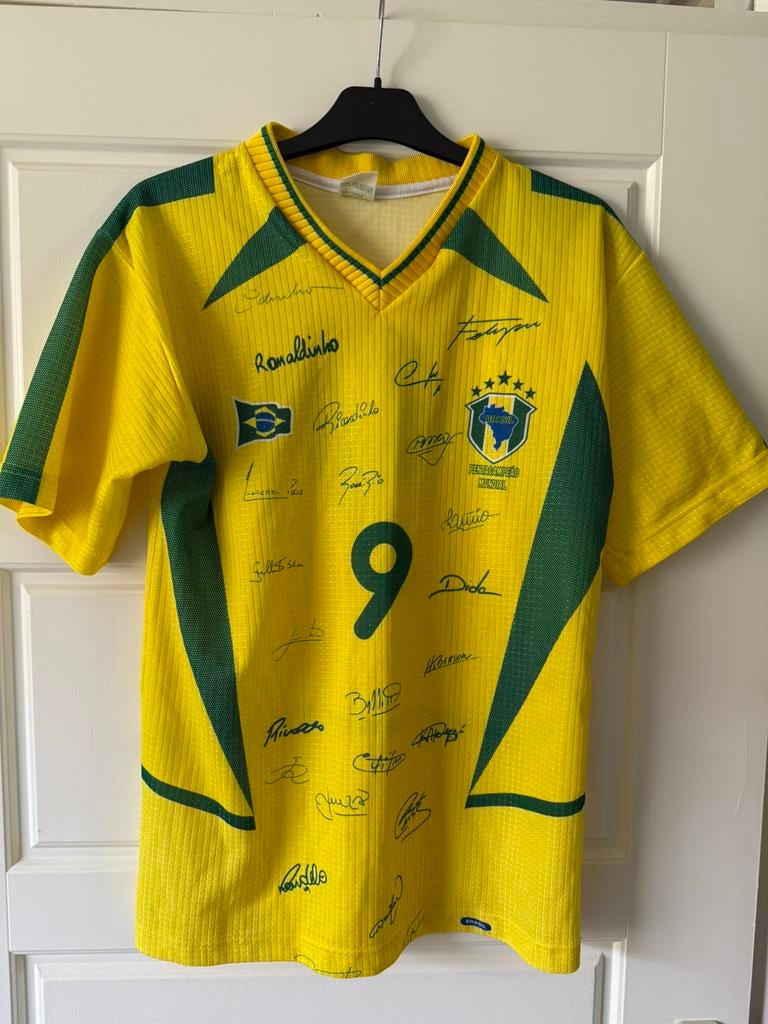 Brazilië Fanshirt 2002 - Maat S, Ophalen of Verzenden, Voetbal