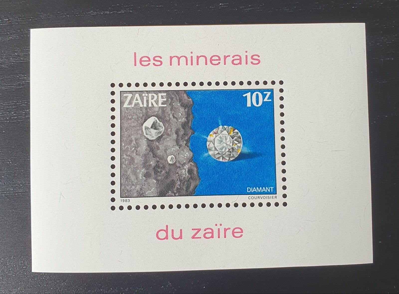 Zaire 1983 Mineralen Diamant Michel blok 46 postfris, Verzenden, Overige landen, Postfris