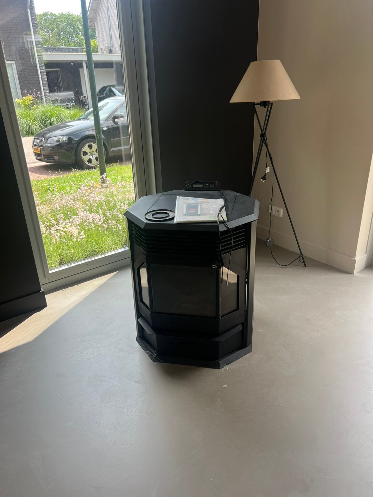 JustFire pelletkachel, Huis en Inrichting, Kachels, Ophalen of Verzenden, Zo goed als nieuw, Overige brandstoffen, Pelletkachel