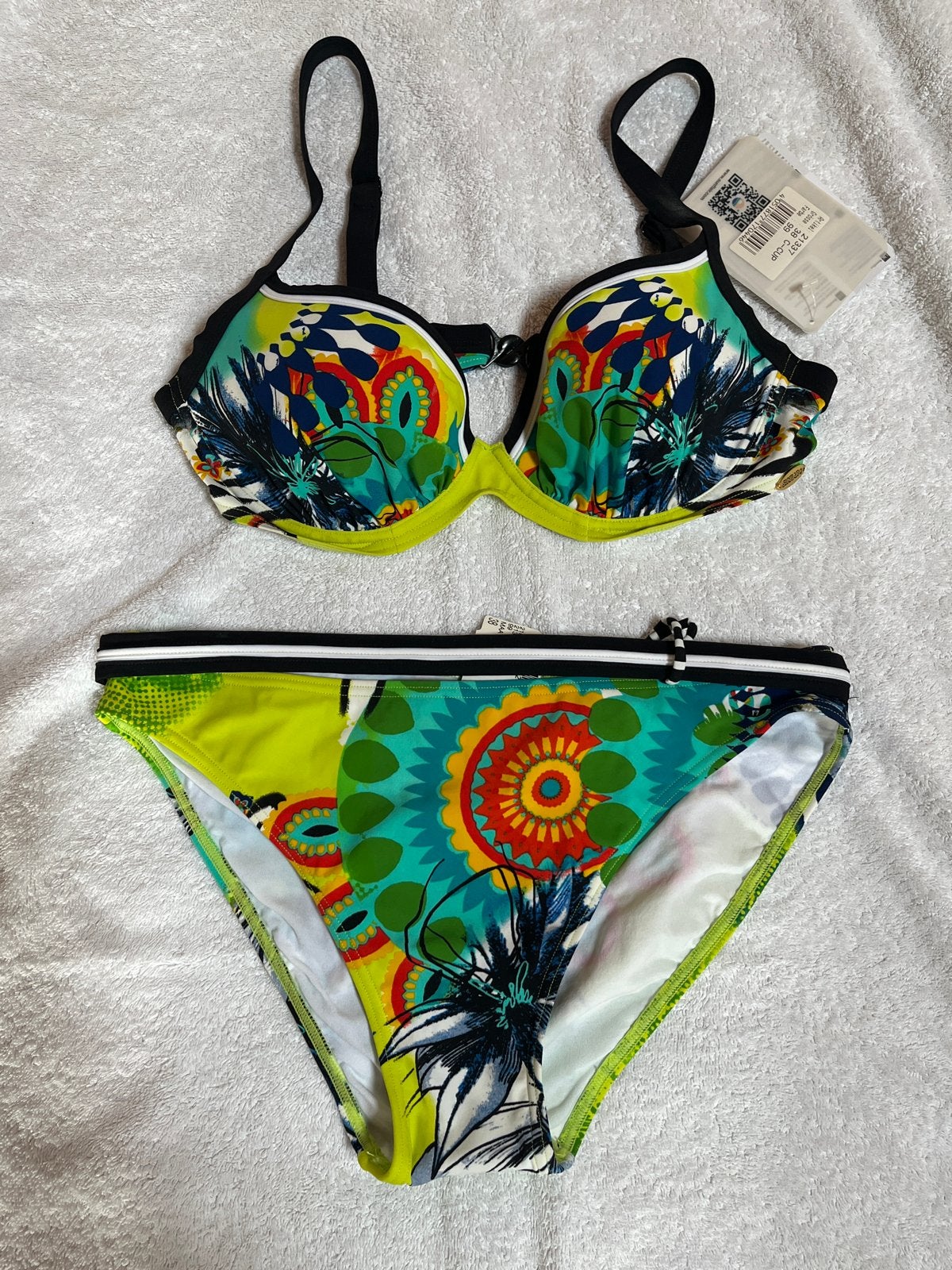 Nieuwe Sunflair bikini met tropische print - Maat 38 C-cup, Ophalen of Verzenden, Nieuw, Meerkleurig, Bikini
