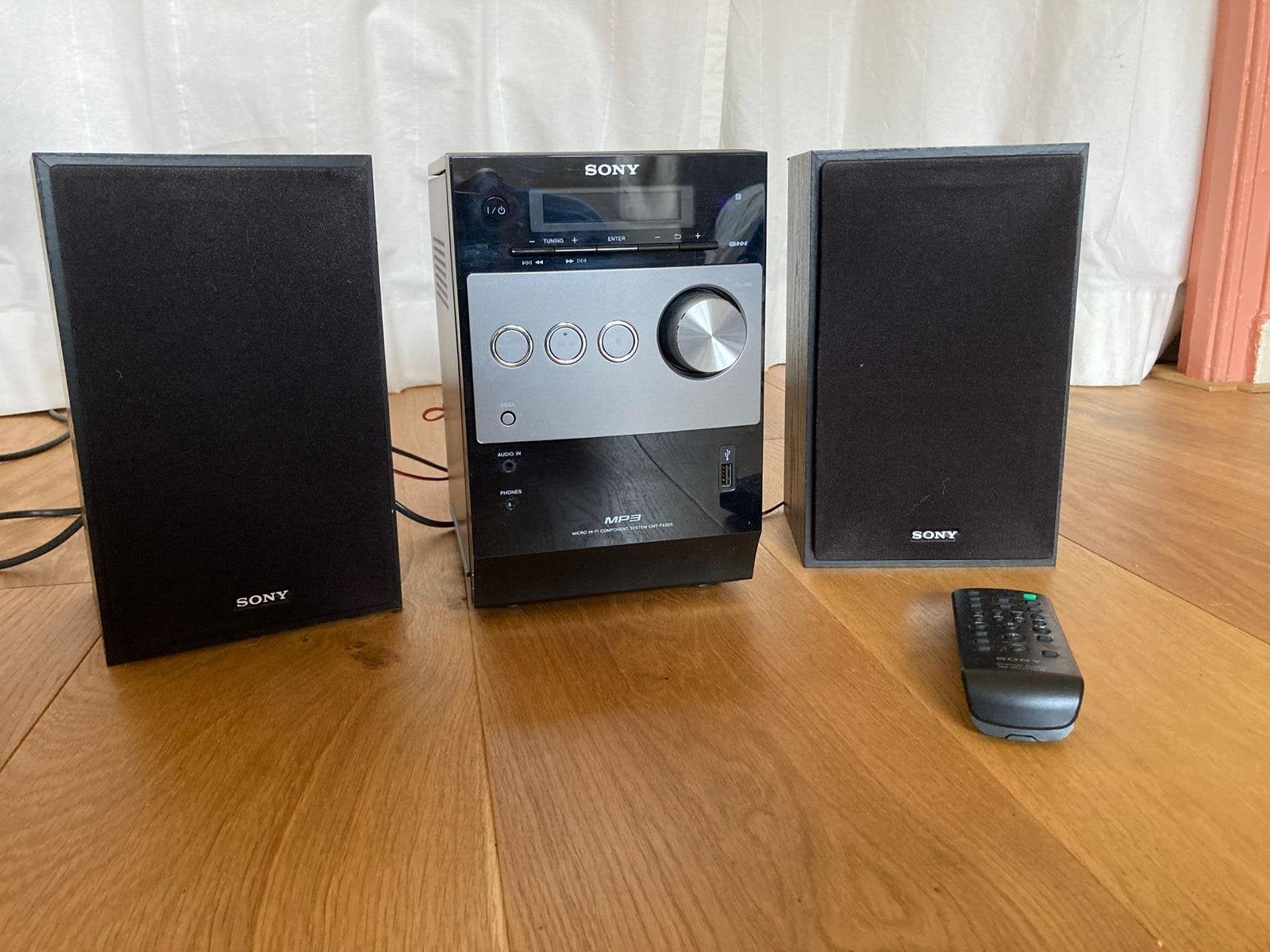 Sony Stereotoren met boxen en afstandsbediening (defecte CD), Ophalen of Verzenden, Microset, Cd-speler, Sony
