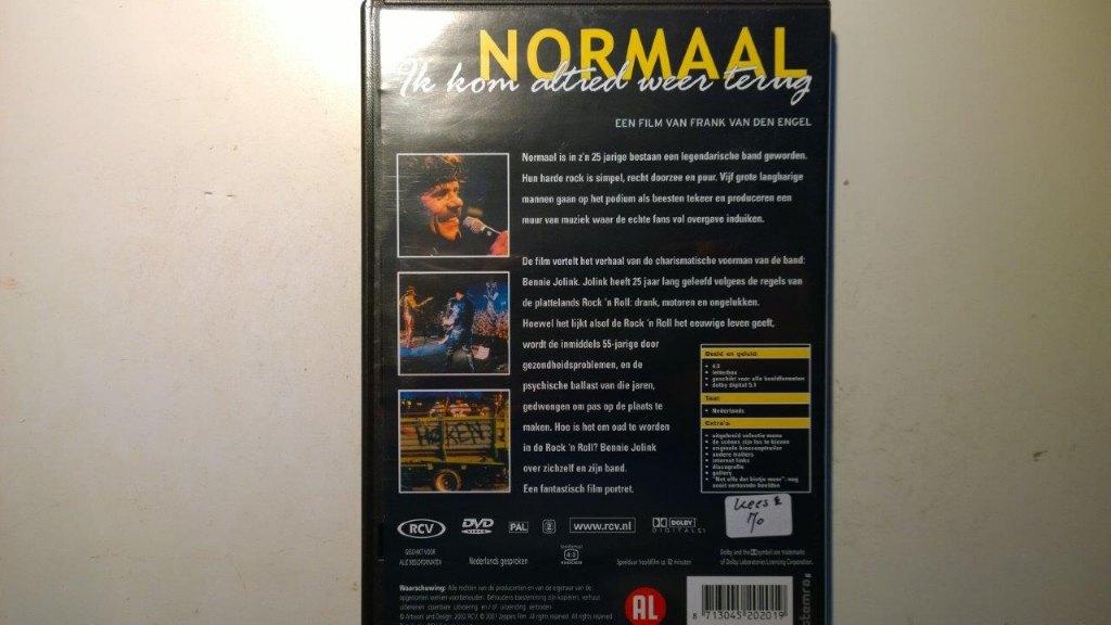 Normaal - Ik Kom Altied Weer Terug (DVD), Cd's en Dvd's, Dvd's | Muziek en Concerten, Alle leeftijden, Ophalen of Verzenden, Zo goed als nieuw