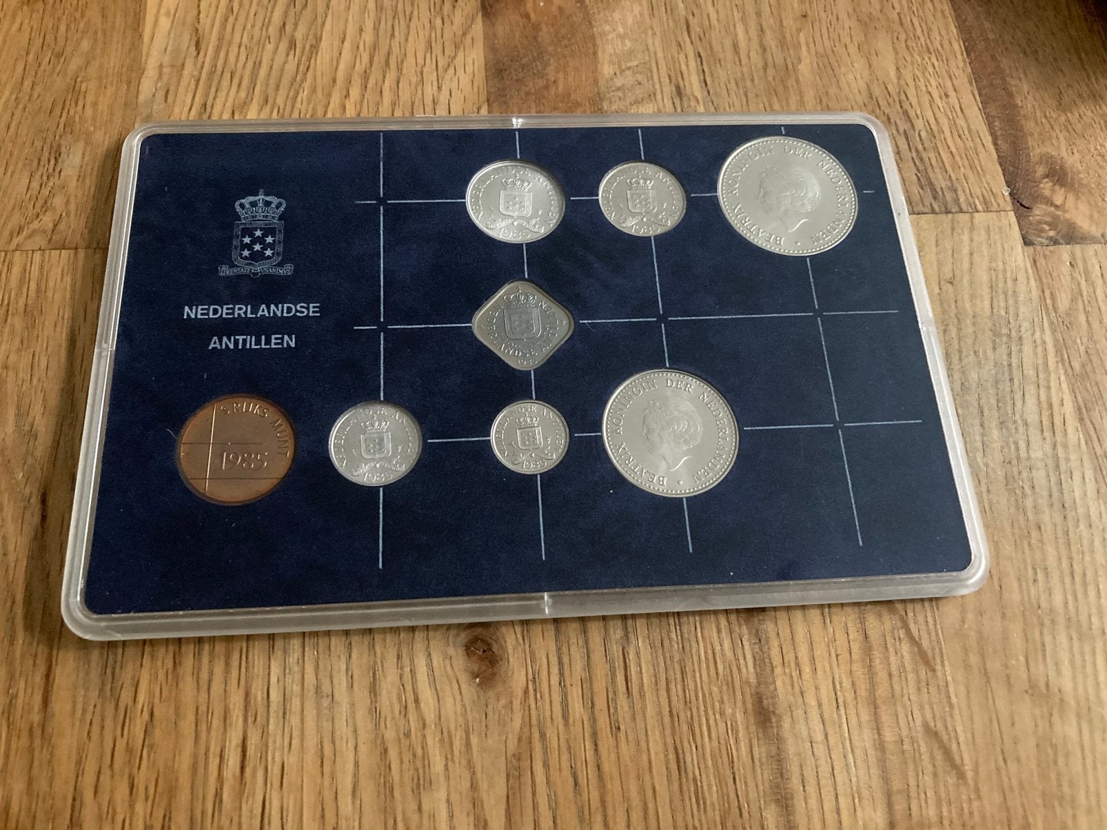 FDC set Nederlandse antillen 1985 muntset, Ophalen of Verzenden, Koningin Beatrix, Overige waardes, Setje