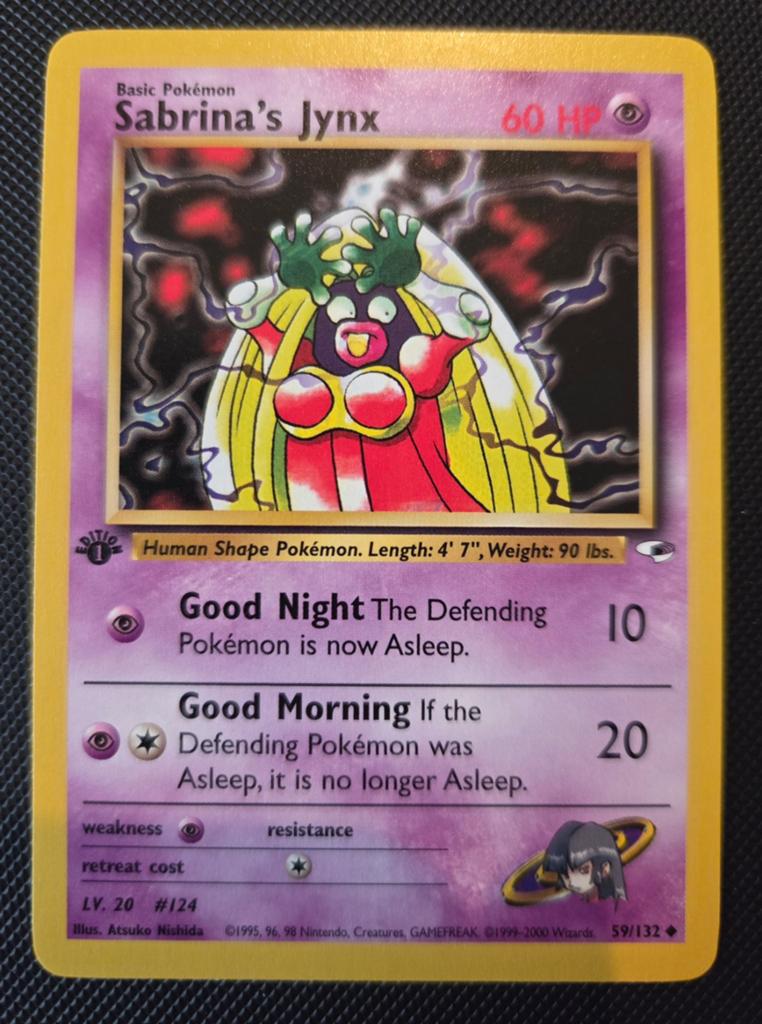 Sabrina's Jynx NM Gym Heroes 59/132, Ophalen of Verzenden, Zo goed als nieuw, Losse kaart