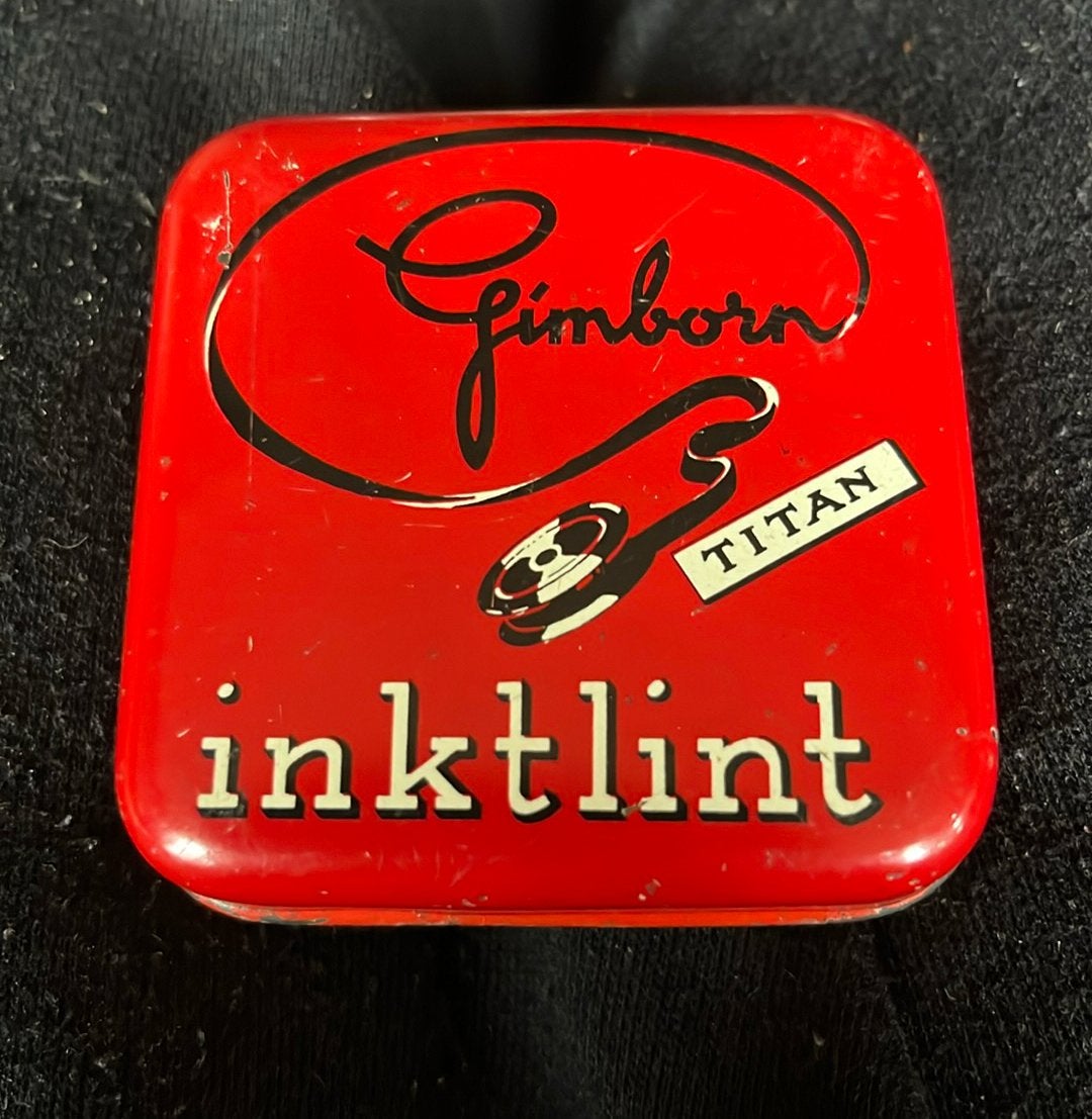 Oud Blikje “ Gimborn” Inktlint, Verzamelen, Blikken, Ophalen of Verzenden, Gebruikt, Overige, Overige merken