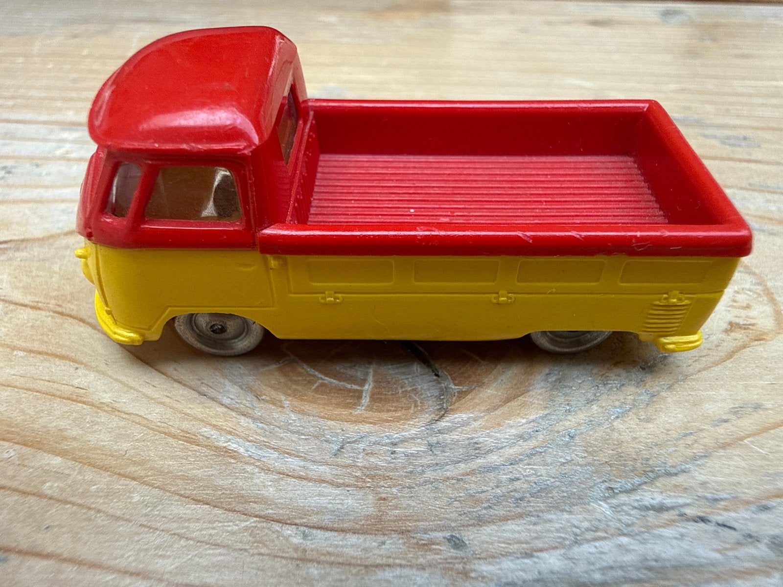 Vintage Speelgoed Vrachtwagen Rood Geel, Ophalen of Verzenden, Gebruikt