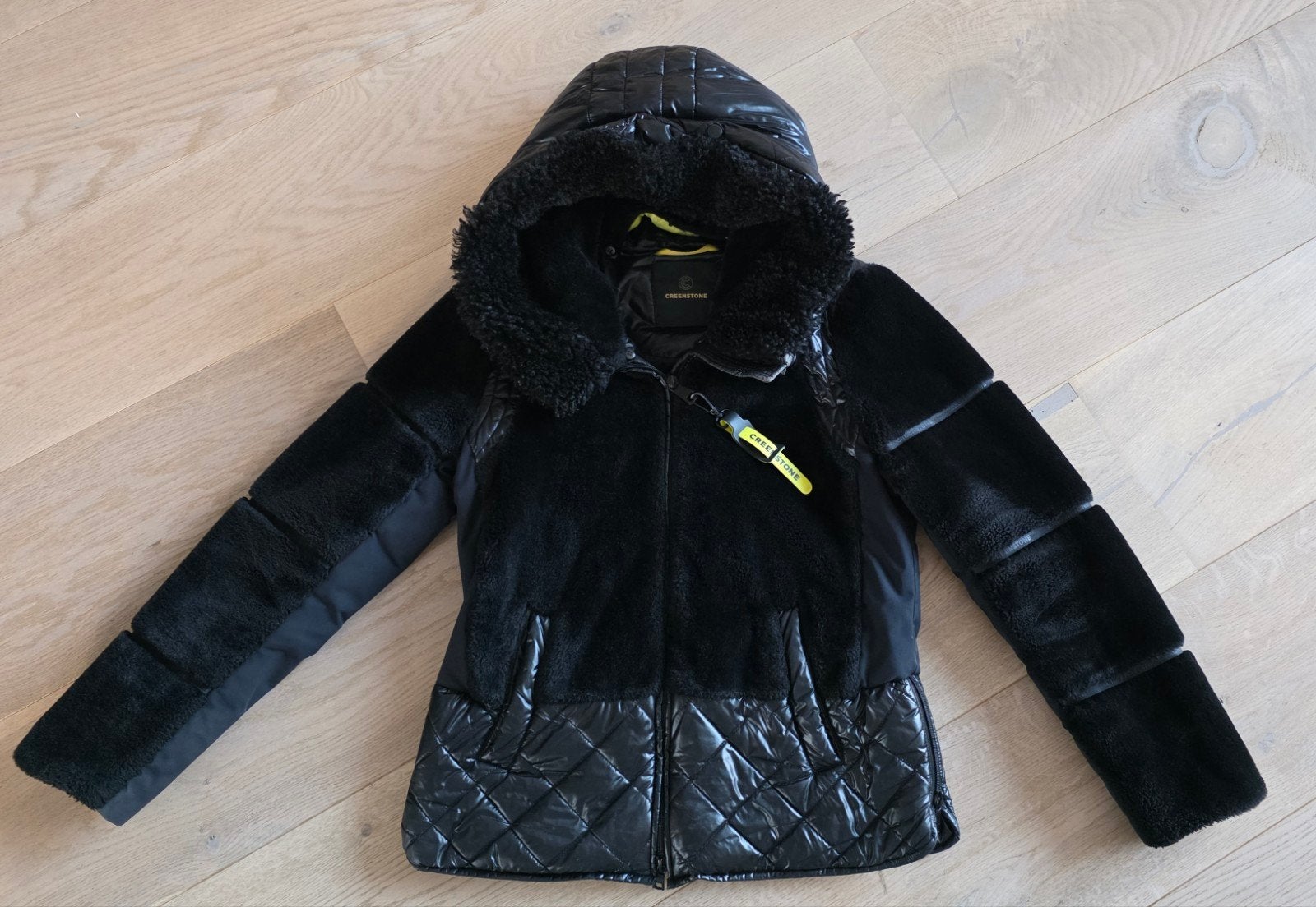 Creenstone warme winterjas, Kleding | Dames, Maat 38/40 (M), Zwart, Creenstone, Ophalen of Verzenden