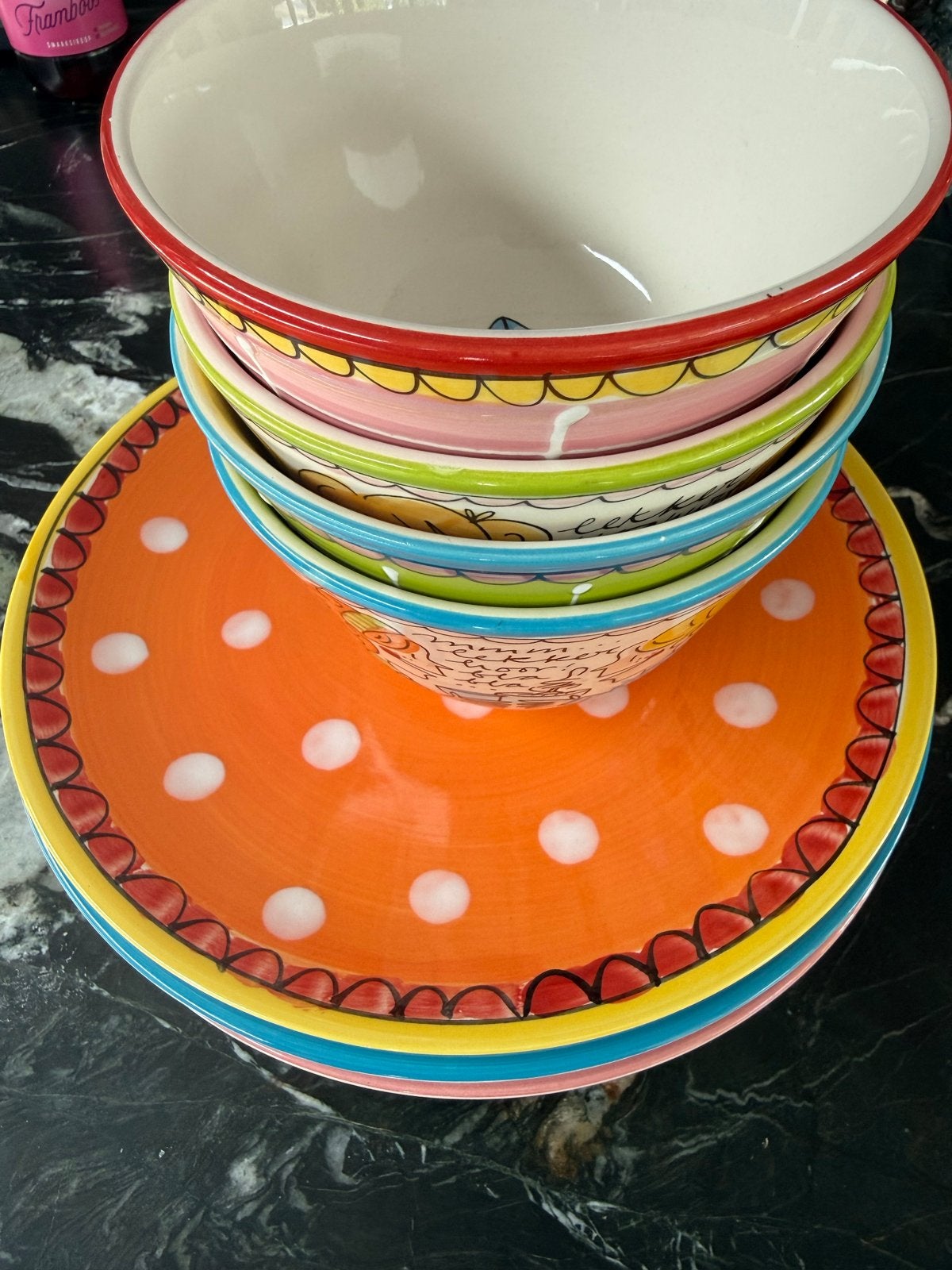 Blond Amsterdam servies: 4 borden en 4 kommen, Keramiek, Ophalen of Verzenden, Zo goed als nieuw, Modern