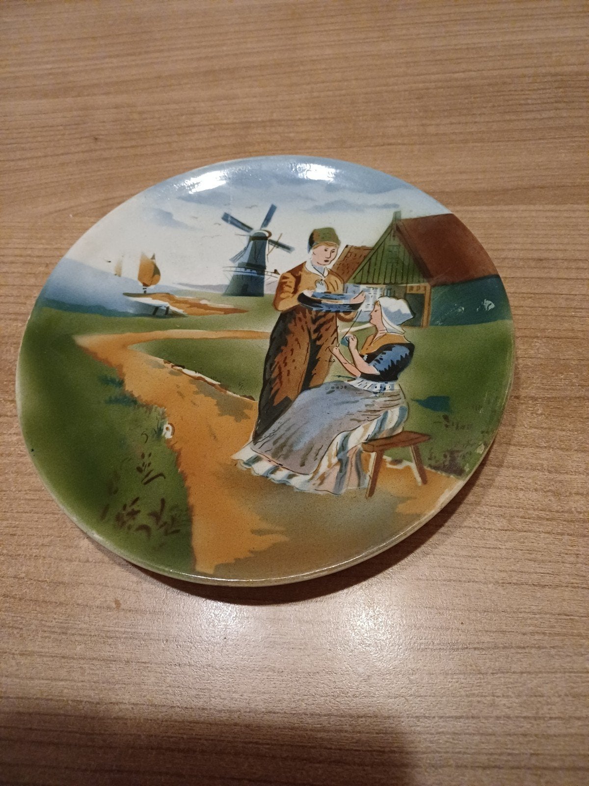 Decoratief Wandbord met Hollands Tafereel - 18.5 cm, Antiek en Kunst, Ophalen of Verzenden