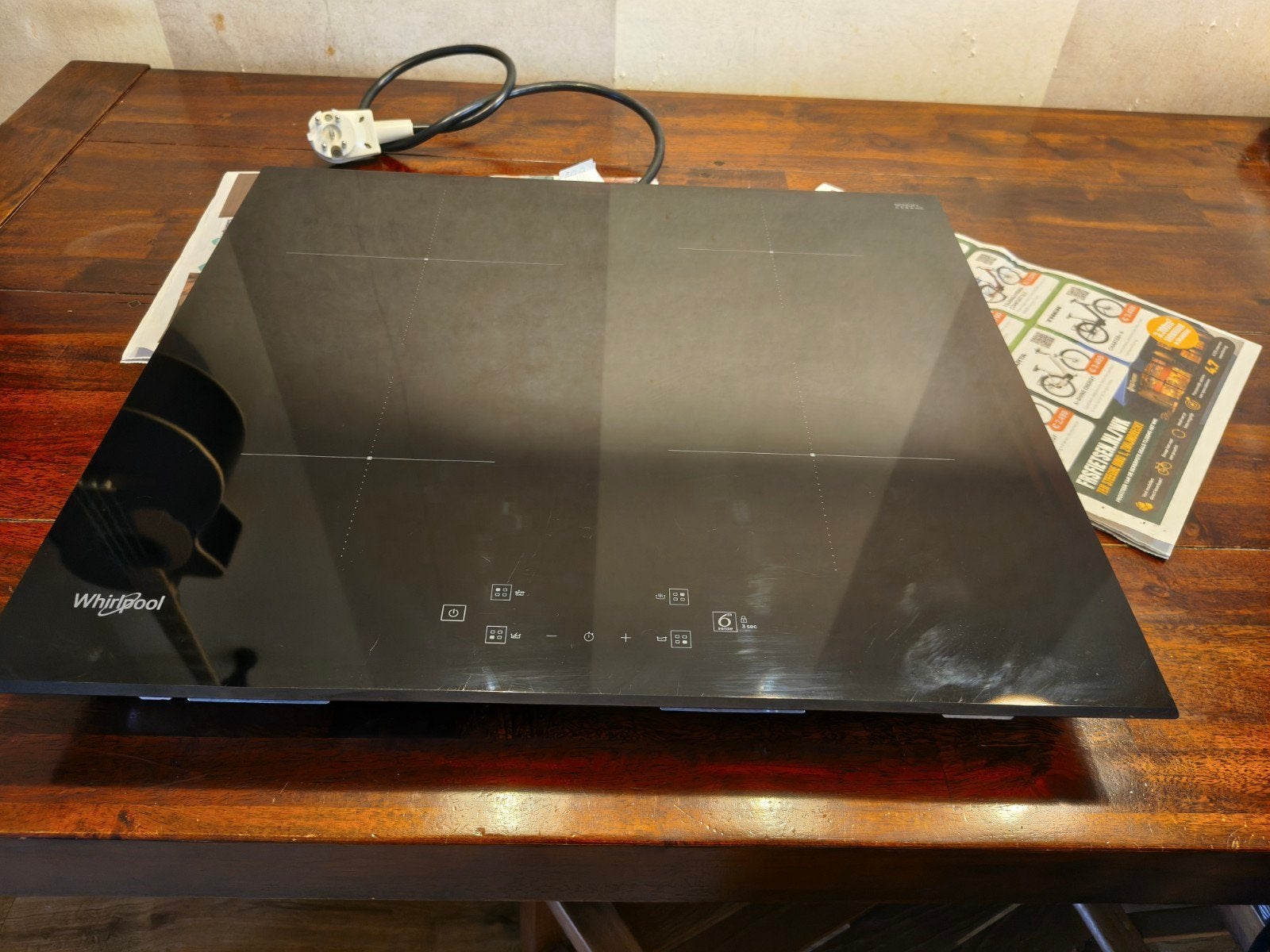 Whirlpool WS Q2760 BF inductie kookplaat, Ophalen, Gebruikt, 4 kookzones, Energieklasse A of zuiniger