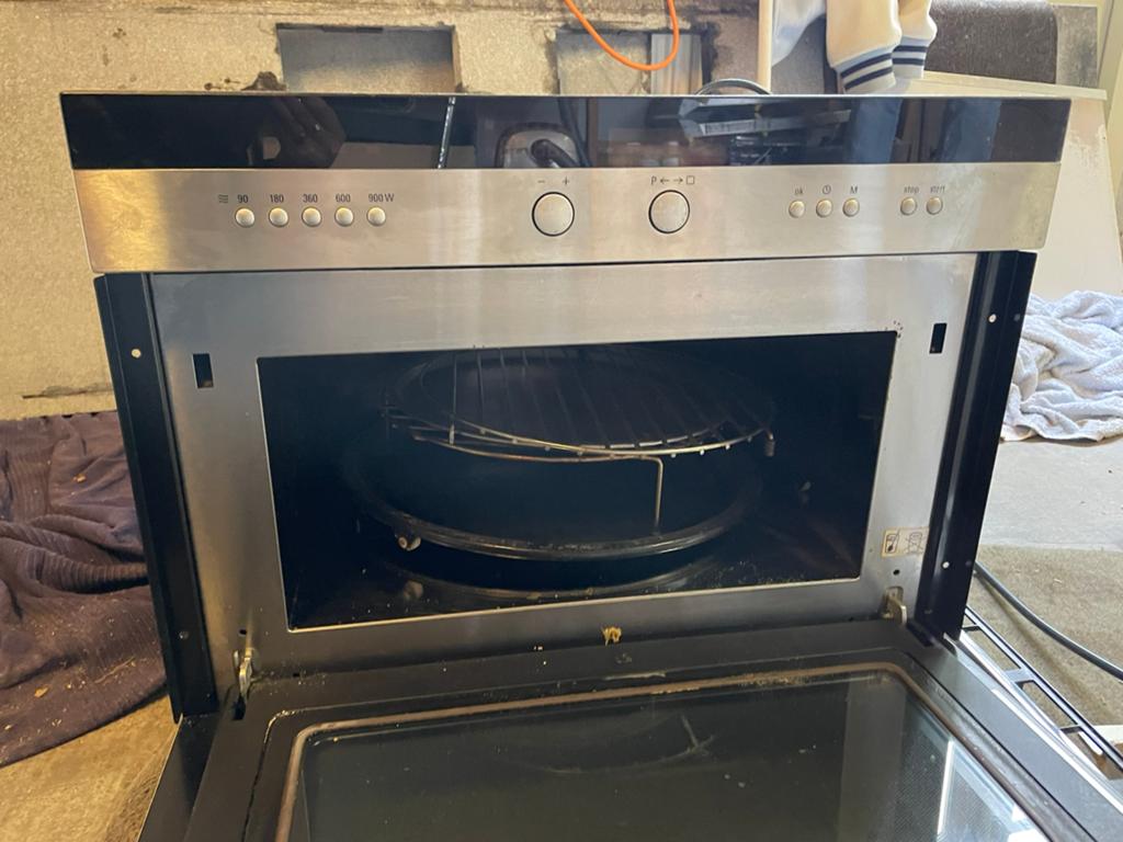Inbouw oven magnetron van Siemens van Rvs, Ophalen, 45 tot 50 cm, Gebruikt, Oven