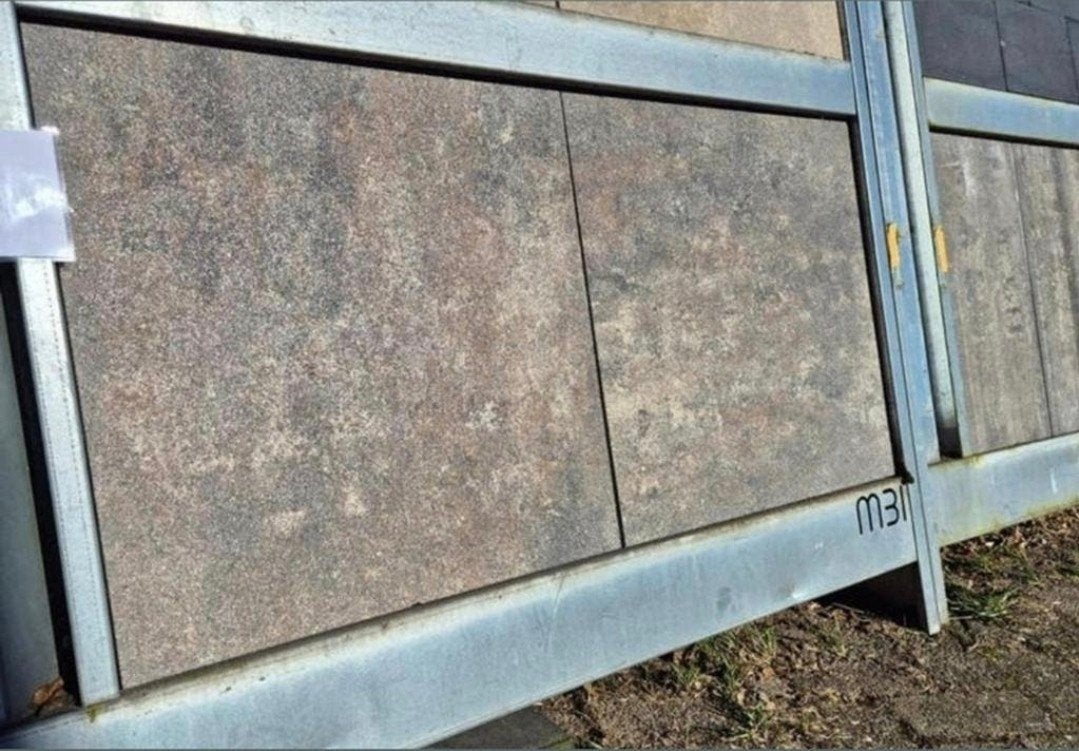 Genuanceerde terrastegels 60x60x4 OP=OP ACTIE! s-partij, Gecoat, Nieuw, Ophalen of Verzenden, 10 m² of meer