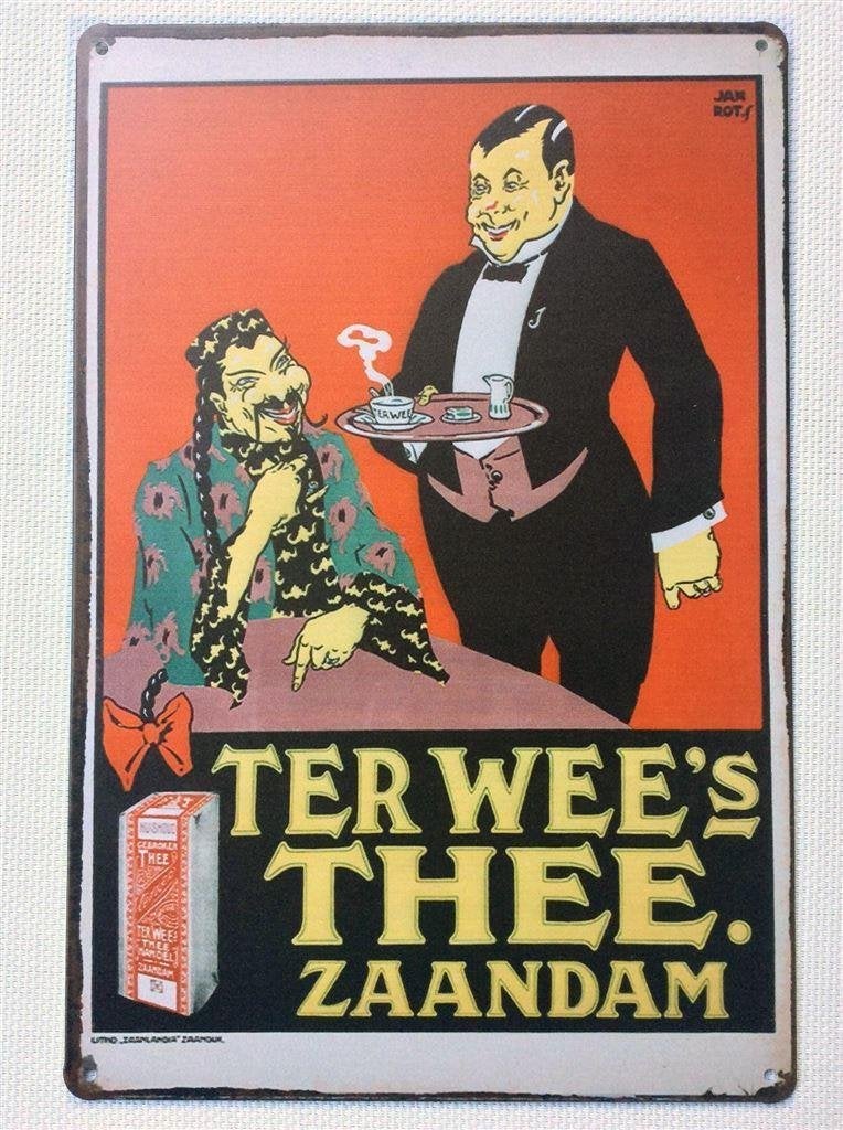 Ter Wee's Thee Zaandam Metalen Reclamebord Nostalgie, Verzenden, Overige typen