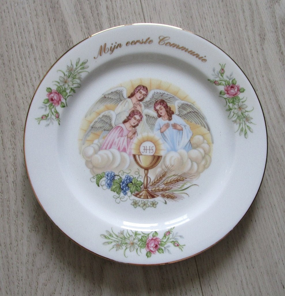 Communiebord Porselein – Mijn eerste Communie, Ophalen of Verzenden