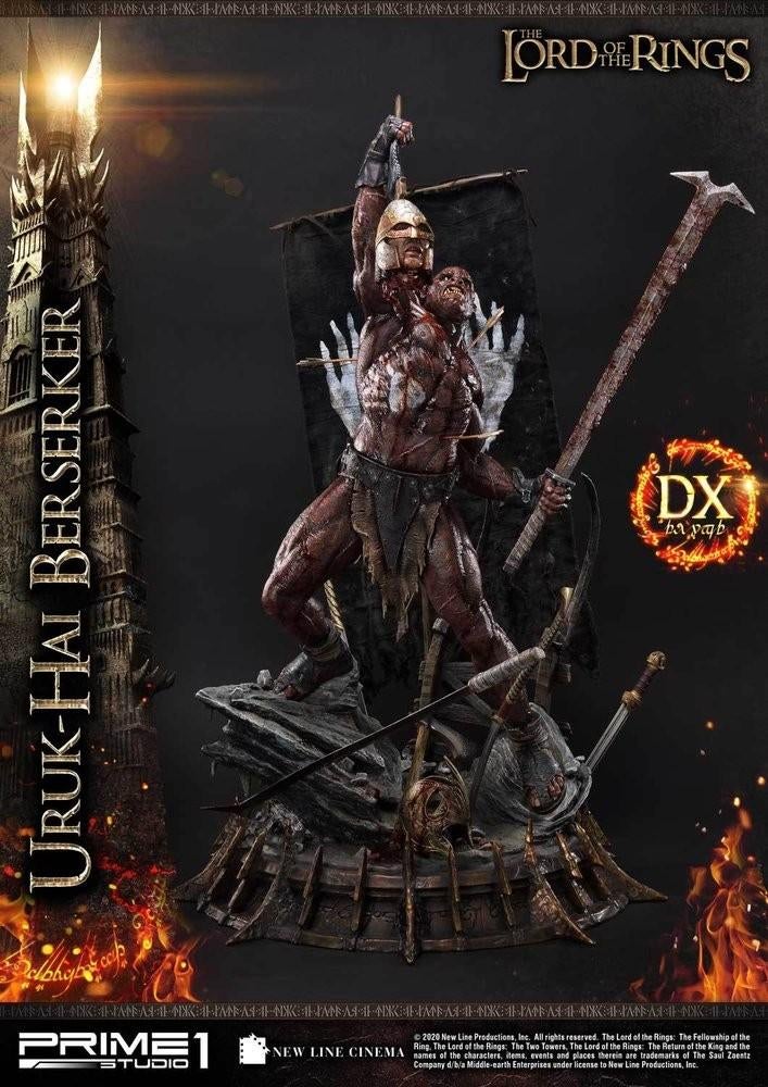 Prime 1 LOTR Lurtz Dx & Uruk-hai Berserker Dx Statues Set, Ophalen of Verzenden, Nieuw, Beeldje of Buste