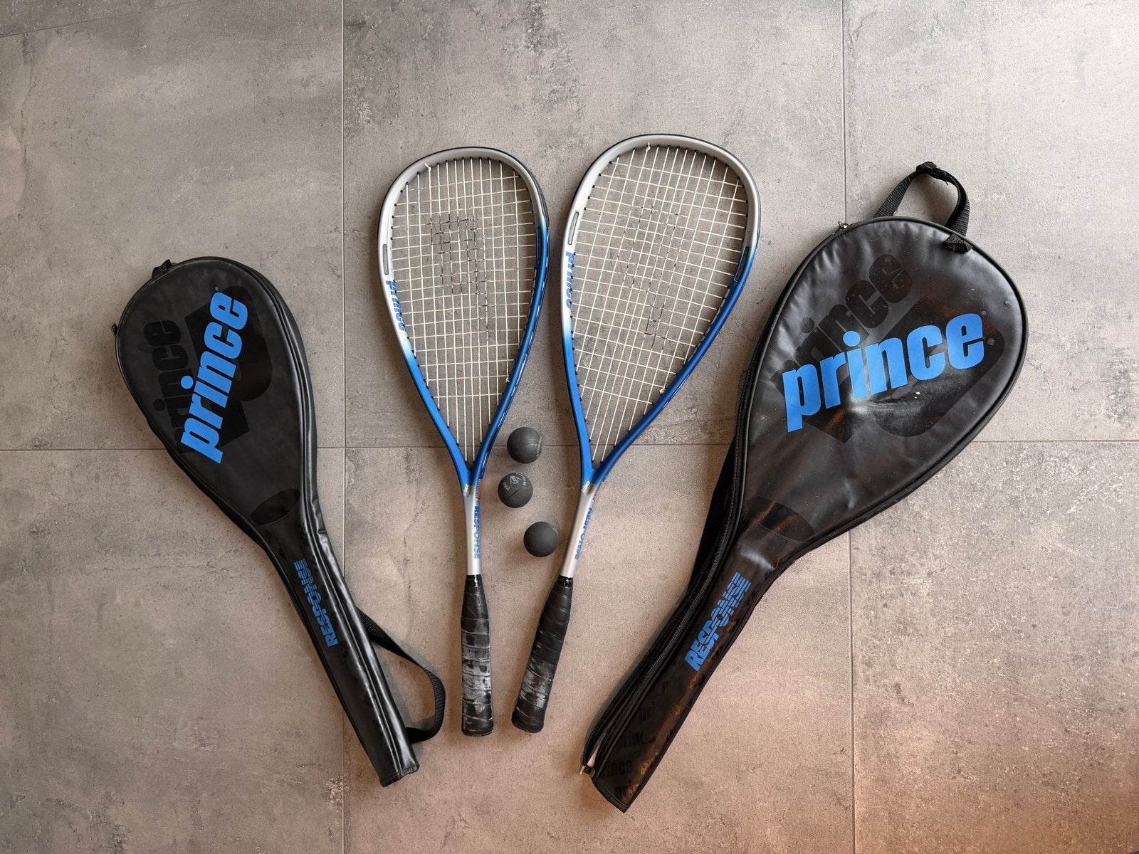 Prince Response Squash Rackets met Ballen en Hoezen, Ophalen, Gebruikt, Racket, Prince